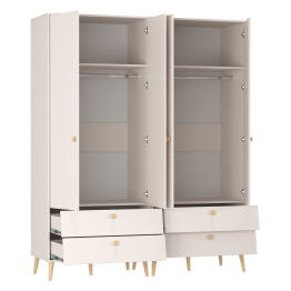 Два шкафа-комода 2-х дверных с двумя ящиками Афина