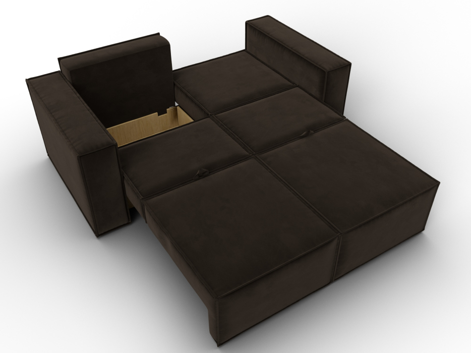 Диваны кровати со спальным местом, Диван прямой Куба мини, микровельвет