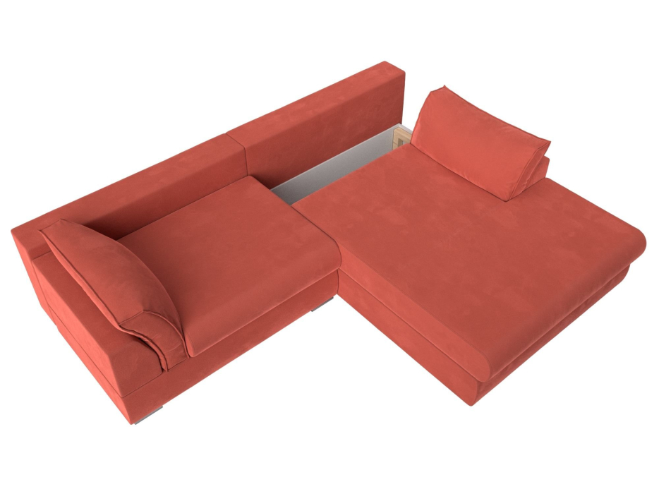 Диваны угловые в гостиную, Угловой диван Пекин угол правый, микровельвет