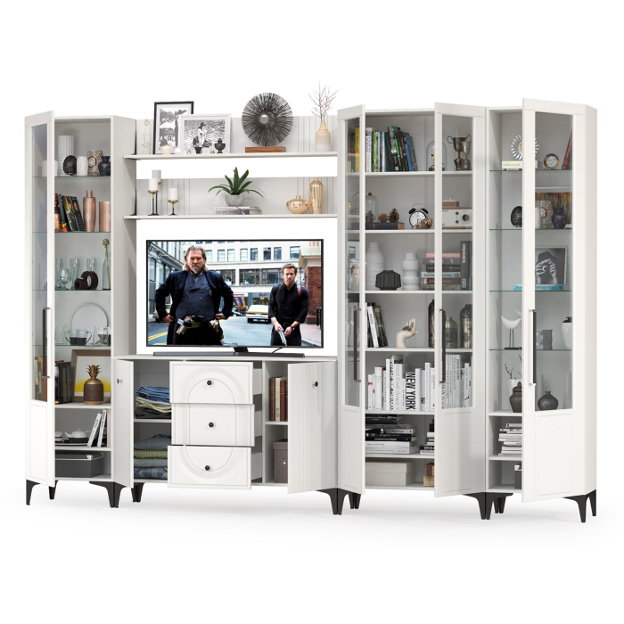 Стенки для гостиной, Большая стенка в гостиную Валенсия № 108