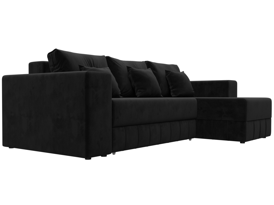 Диваны угловые в гостиную, Диван угловой Лига-076 угол универсальный, велюр SEVEN