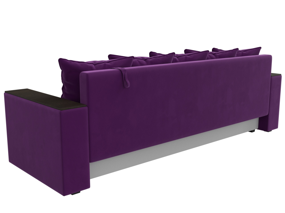 Диваны кровати со спальным местом, Диван прямой Дубай Лайт полки слева, микровельвет