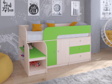 Кровати-чердаки, Кровать-чердак Астра 9 V1 Дуб молочный