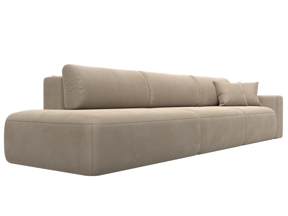 Диваны еврокнижки, Диван прямой Лига-036 Модерн Лонг подлокотник справа, велюр