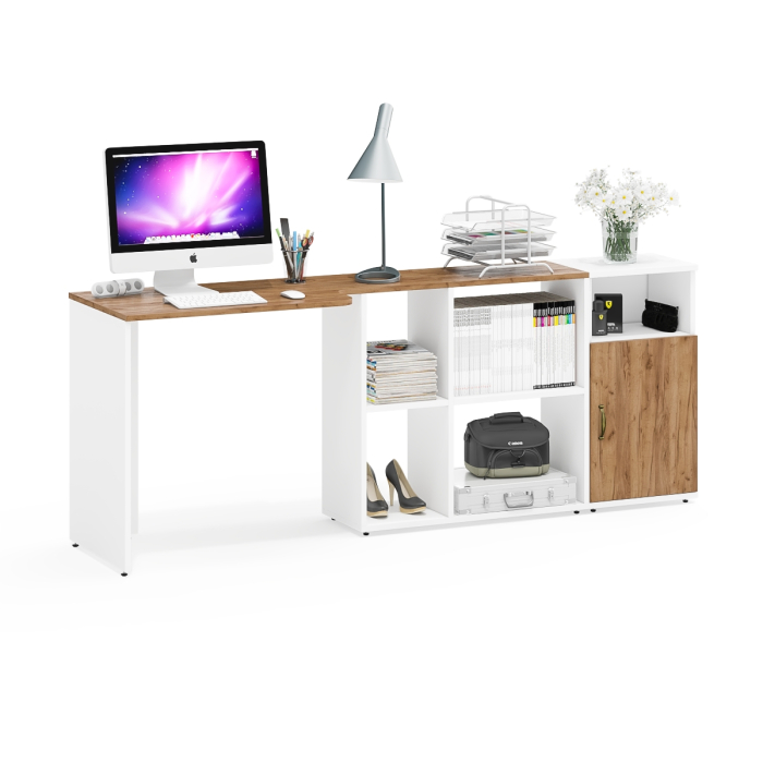 Домашние кабинеты, Стол письменный трансформер с тумбой с дверкой Лидер-8.