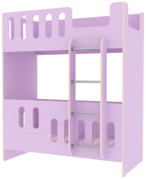 Двухъярусная кровать cо сплошным бортом ДС-26 80x160