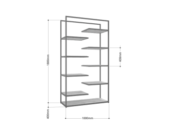 Стеллаж Айсберг Лофт Видар Черный