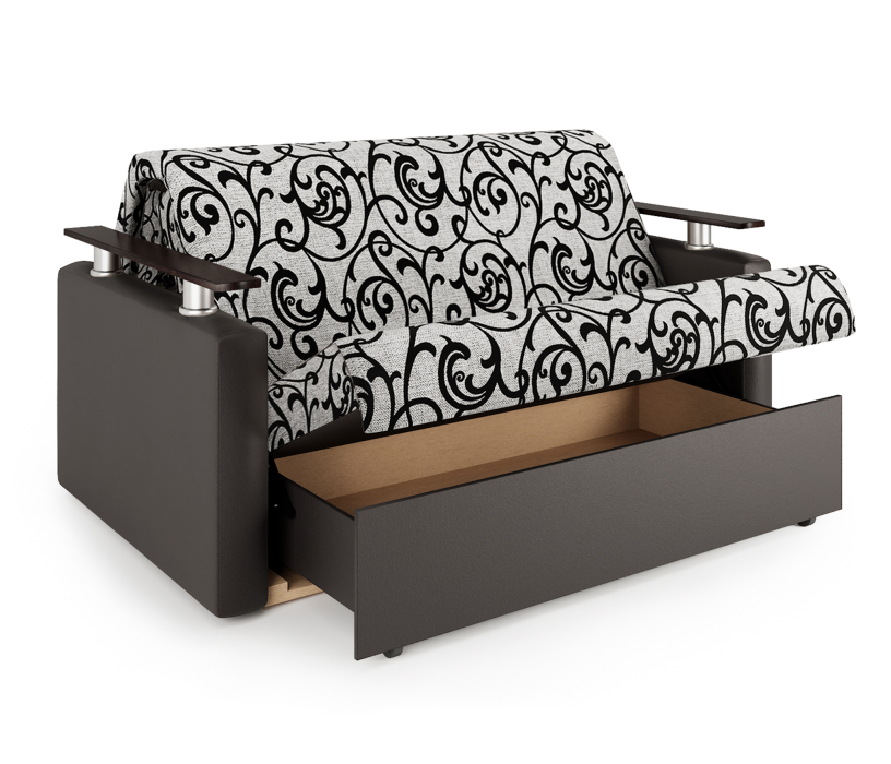 Диваны с ящиком для белья, Диван-кровать Шарм 100, экокожа/шенилл