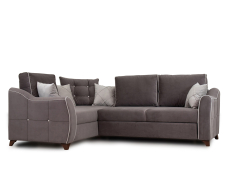 Диваны угловые в гостиную, Угловой диван Френсис, Велюр Амиго