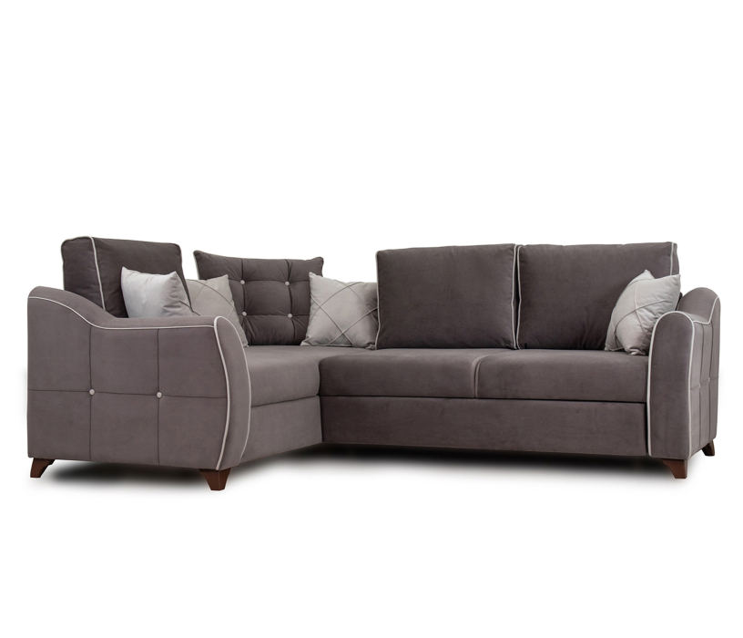 Диваны угловые в гостиную, Угловой диван Френсис, Велюр Амиго