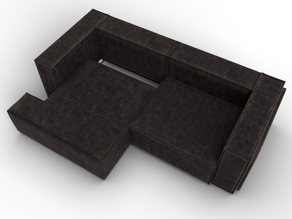 Диваны угловые в гостиную, Диван угловой Лига-061 угол левый, велюр BRUT
