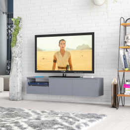 ТВ-тумба для телевизора подвесная выдвижной ящик и дверки Сити-10