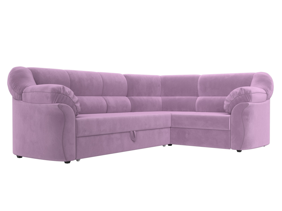 Диваны угловые в гостиную, Диван угловой Карнелла правый угол, микровельвет