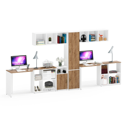 Корпусная мебель в домашний кабинет для двоих Лидер-8 № 33