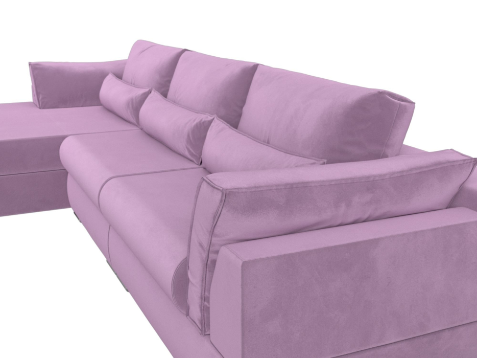 Диваны угловые в гостиную, Угловой диван Пекин Long угол левый, НПБ, микровельвет