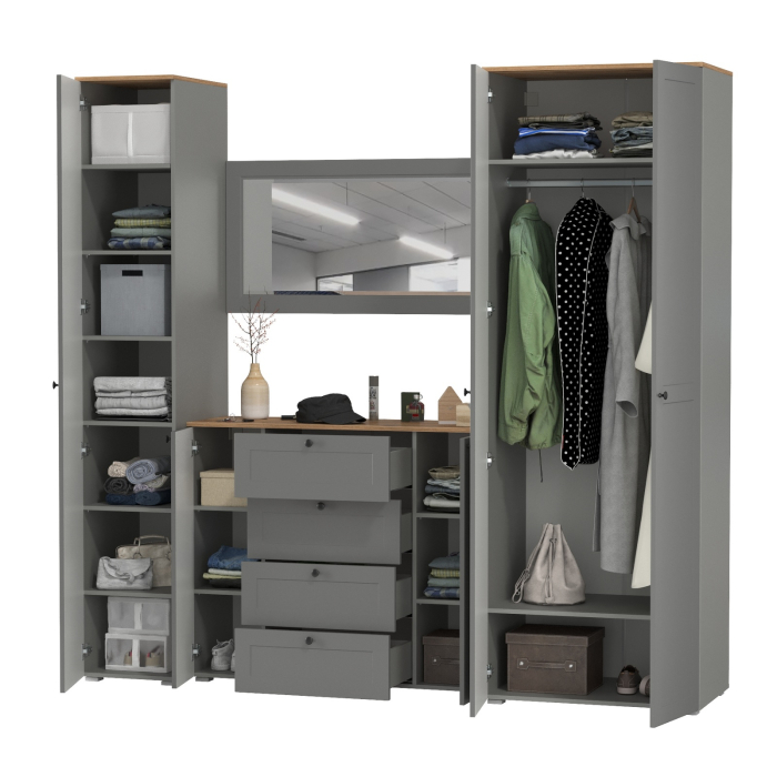 Прихожие, Набор мебели в прихожую Остин с зеркалом № 38