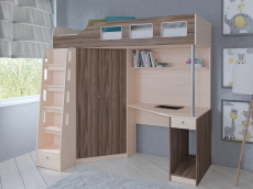 Кровати-чердаки, Кровать-чердак Астра 7 Дуб молочный
