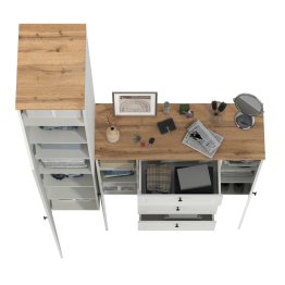 Шкаф-пенал и комод четыре ящика Остин