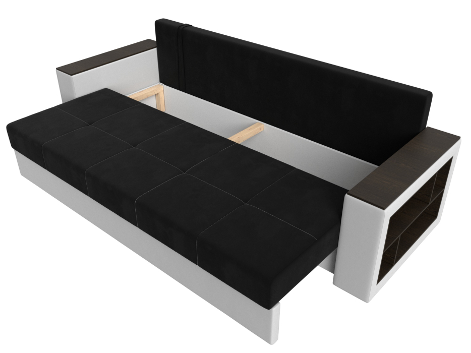 Диваны еврокнижки, Диван прямой Дубай Лайт, микровельвет/экокожа