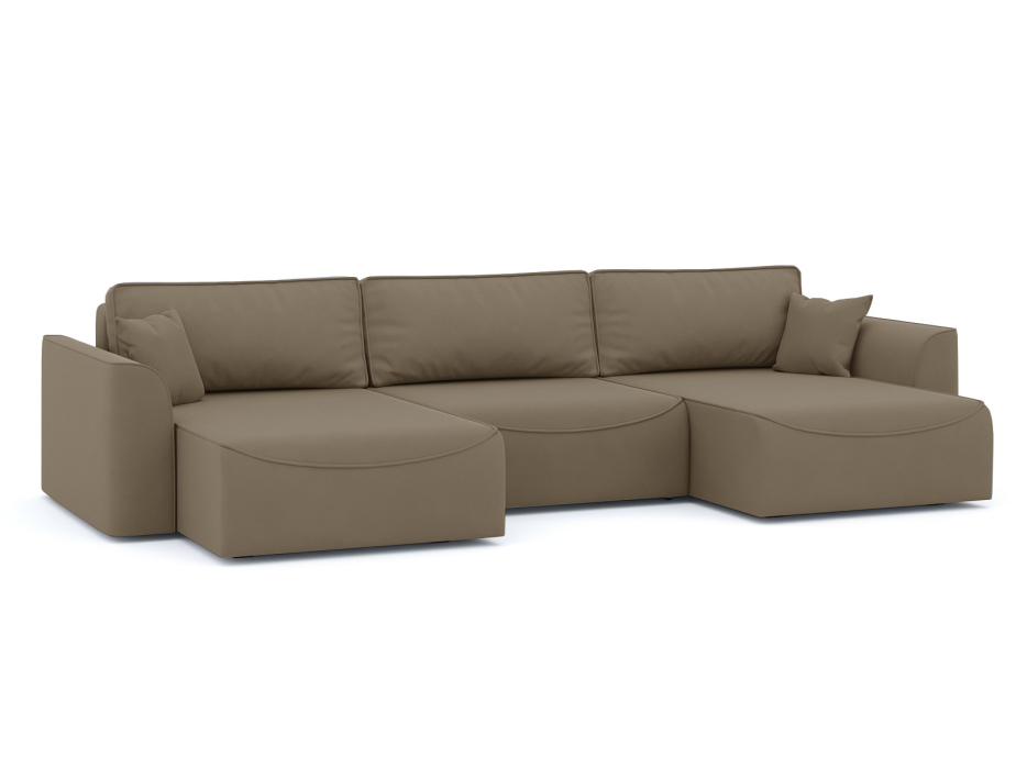 Диваны угловые в гостиную, Диван-кровать П-образный Рафаэль еврокнижка НПБ, велюр