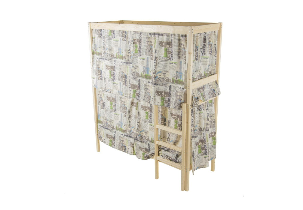 Для подростков, Кровать двухярусная с каркасом для штор 700x1900