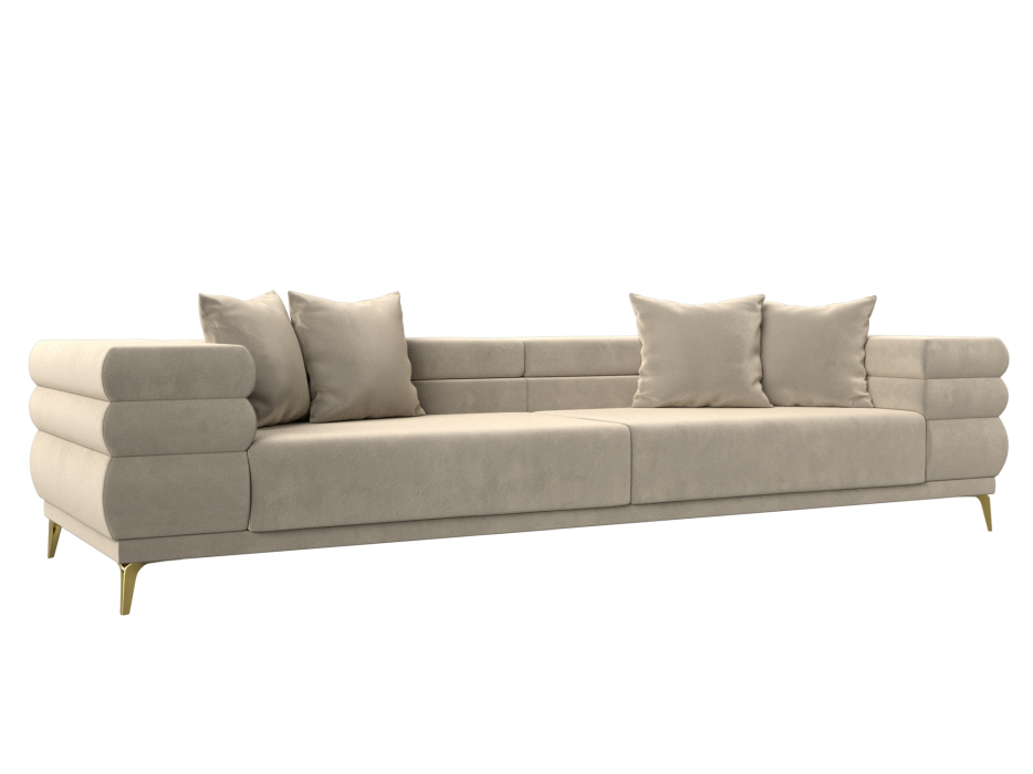 Дизайнерские диваны для гостиной, Прямой диван Лига-021, микровельвет