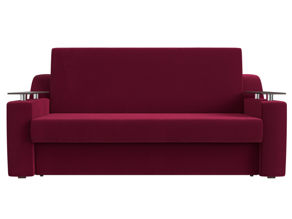 Диваны с ящиком для белья, Прямой диван аккордеон Сенатор 140, микровельвет