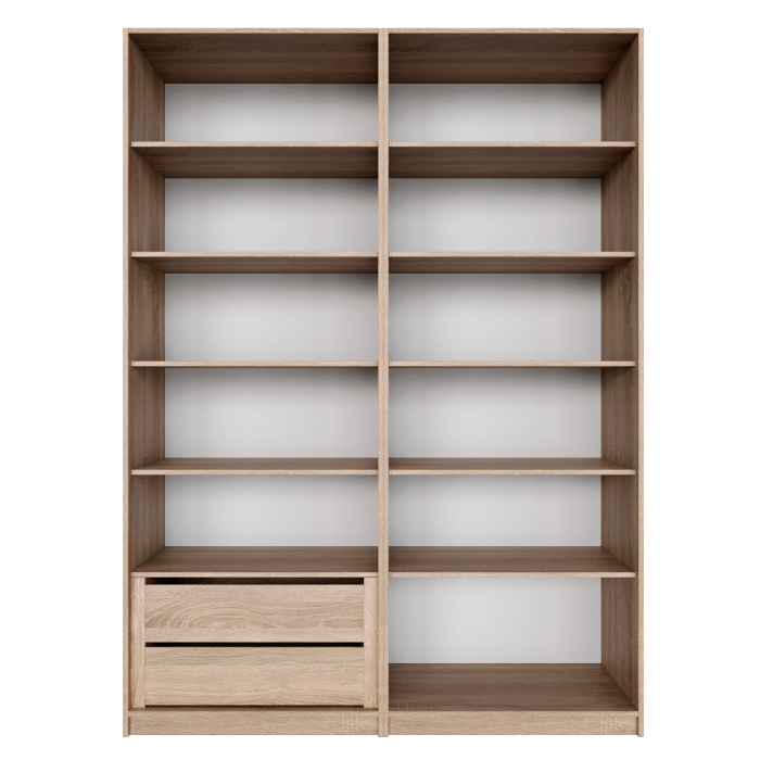 Шкафы распашные, Шкаф распашной Е1 Локер 162х52.5х220 см,с двумя комплектами полок и модулем