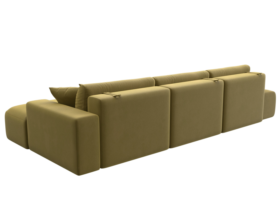 Диваны угловые в гостиную, Диван угловой Лига-036 Модерн Лонг правый угол, микровельвет