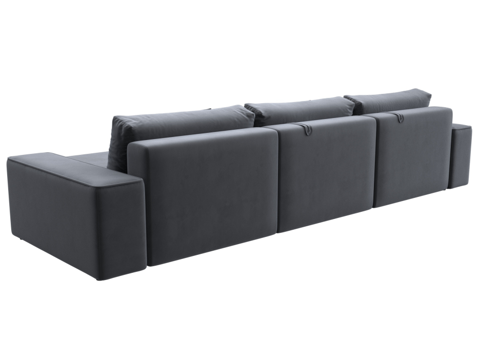 Диваны угловые в гостиную, Диван угловой Лига-074 угол универсальный, велюр SEVEN