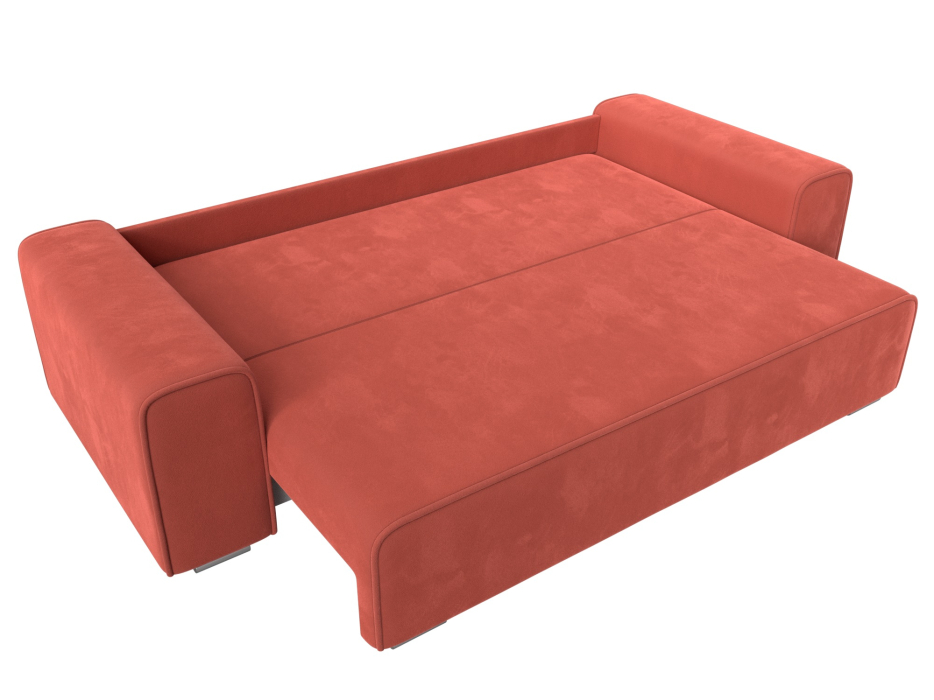 Диваны с ящиком для белья, Прямой диван Лига-029, микровельвет