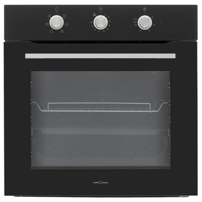 Духовые шкафы, Электрический духовой шкаф KRONA ARADEO 60 BL (независимый)