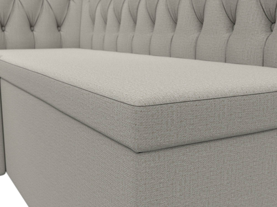 Кухонные уголки, Диван кухонный угловой Мирта левый угол, рогожка Амур