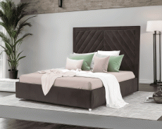 Мягкая кровать, Кровать Мишель 140 см (Бархат)