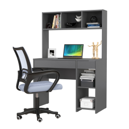 Стол компьютерный Mobi Комфорт 12.77F с серым креслом 103