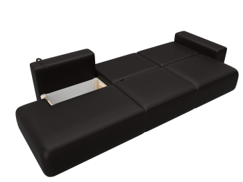 Диван прямой Лига-036 НПБ Модерн Лонг подлокотник справа, экокожа GRIFON