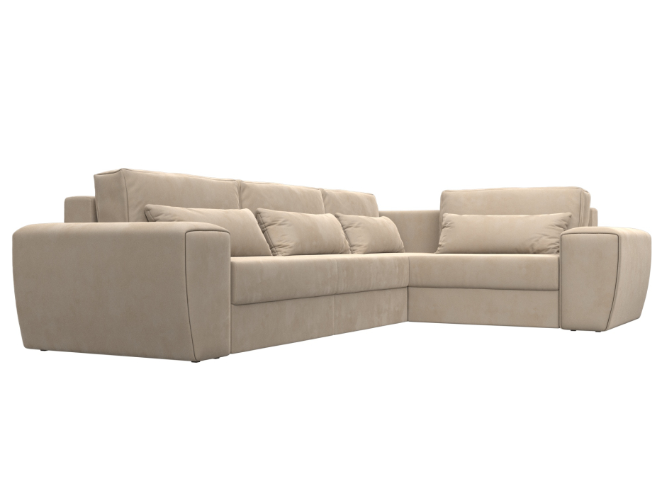 Диваны угловые в гостиную, Диван угловой Лига-008 Long правый, велюр