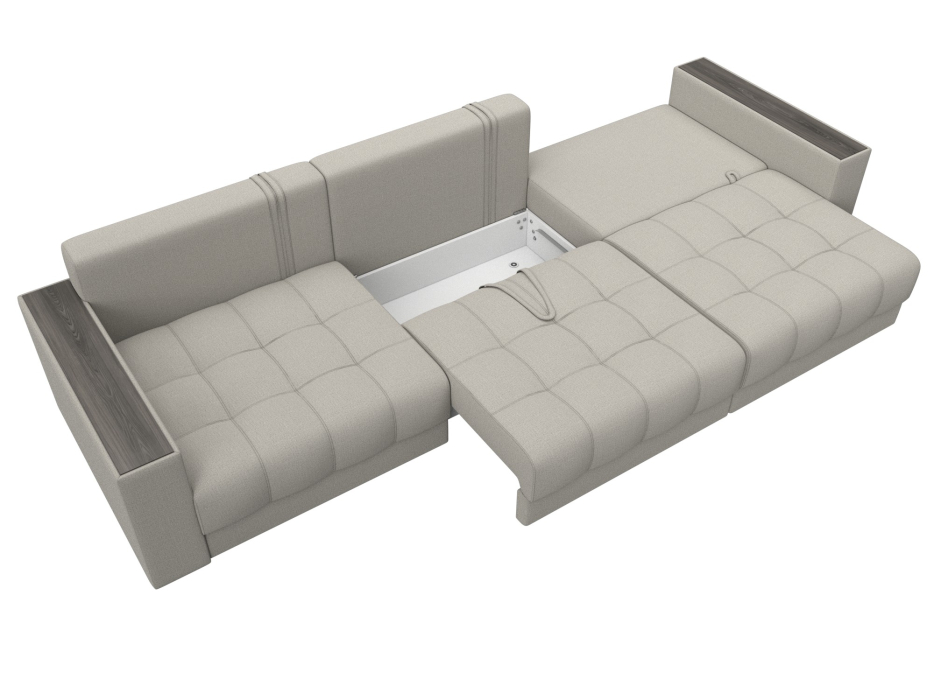 Дизайнерские диваны для гостиной, Диван прямой с декором Лига-049 НПБ Лонг, рогожка Амур