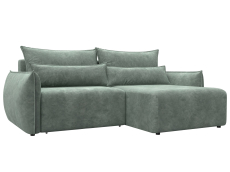 Диваны угловые в гостиную, Диван угловой Лига-051 НПБ угол универсальный, велюр BRUT