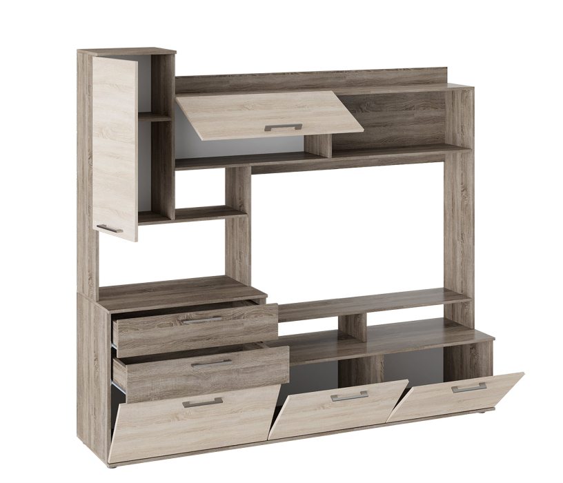 Стенки для гостиной, Гостиная Марта базовая комплектация (дуб сонома трюфель/дуб сонома)