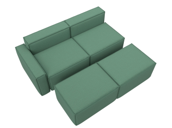 Диван угловой модульный Лига-063 угол левый, рогожка Амур