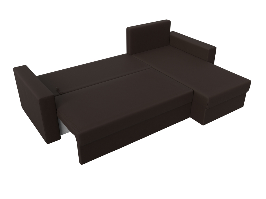 Диваны угловые в гостиную, Угловой диван Траумберг Лайт правый угол, экокожа