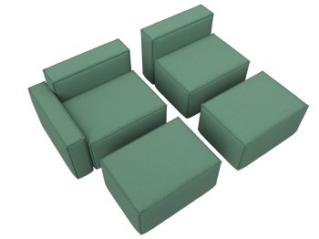 Диван угловой модульный Лига-063 угол левый, рогожка Амур