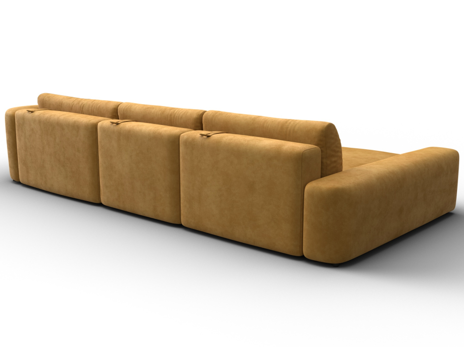 Диваны угловые в гостиную, Диван угловой Лига-066 НПБ Лонг угол левый, велюр BRUT