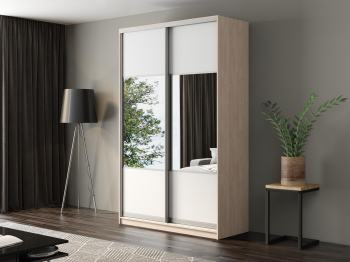 Шкаф-купе Айсберг 160 ШАМОНИ СВЕТЛЫЙ (белый/комбинированный)