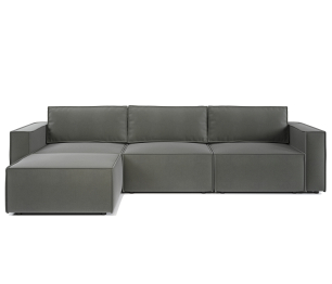 Диван модульный Шарм 25 327х170х70 см, левый, велюр