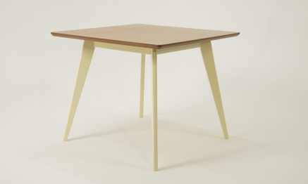 Стол Сканди М 100 слоновая кость/натур со стульями Ингольф слоновая кость