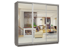 Шкафы-купе 3-х дверные, Шкаф-купе Премьер Лайт 59 (11;11;11) трехдверный