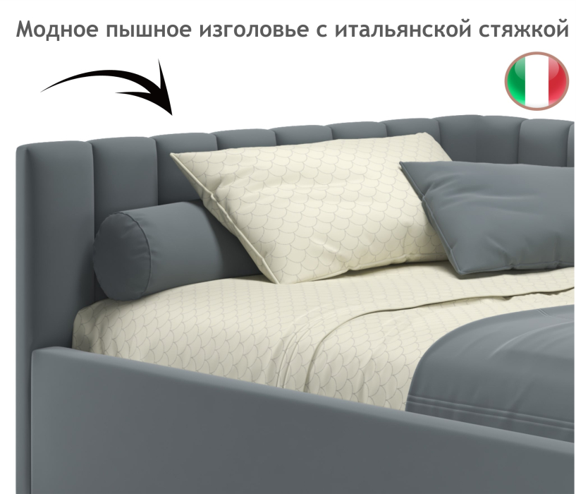 Мягкая кровать, Мягкая кровать Milena 1200 с подъемным механизмом