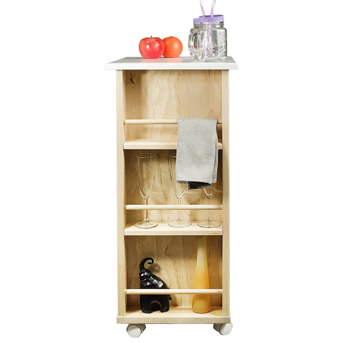 Стулья, Тумба с табуретом белый/лак